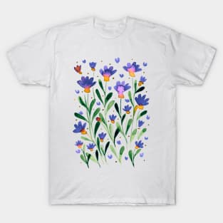 Forget me not flowers - violet T-Shirt